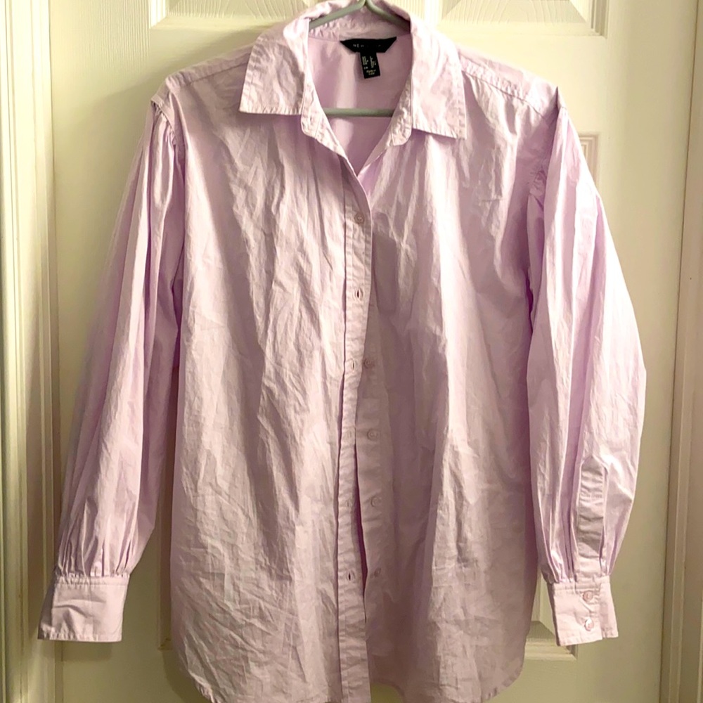 New Look OVERSIZED poplin puff sleeve button down